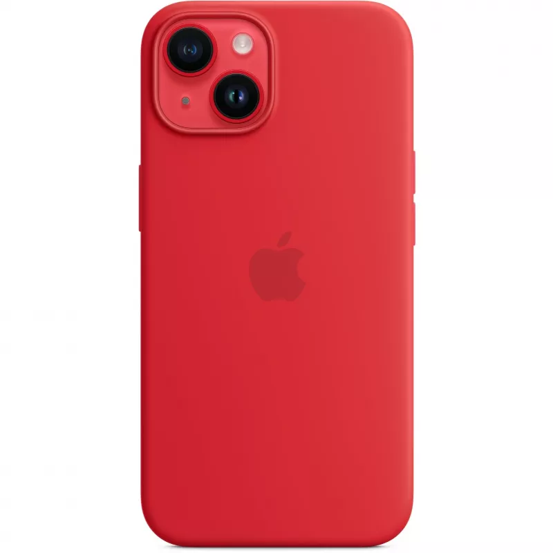 Apple iPhone 14 -silikonikotelo MagSafe-yhteensopiva, (PRODUCT)punainen