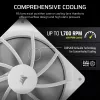 Corsair RS140 PWM kotelotuuletin, 140 mm, 36 dB, yhden tuulettimen pakkaus, valkoinen