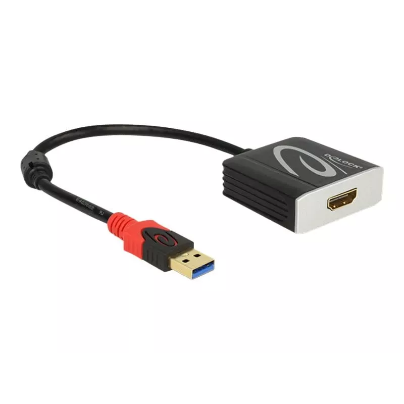 Videokaapeli-adapteri DeLOCK 62736 USB Type-A - HDMI 0,2 m musta
