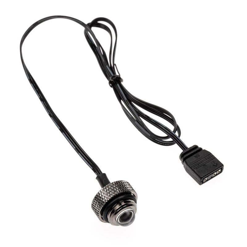 XSPC ARGB LED-tulppa G1/4 5V 3-pin, musta/kromi