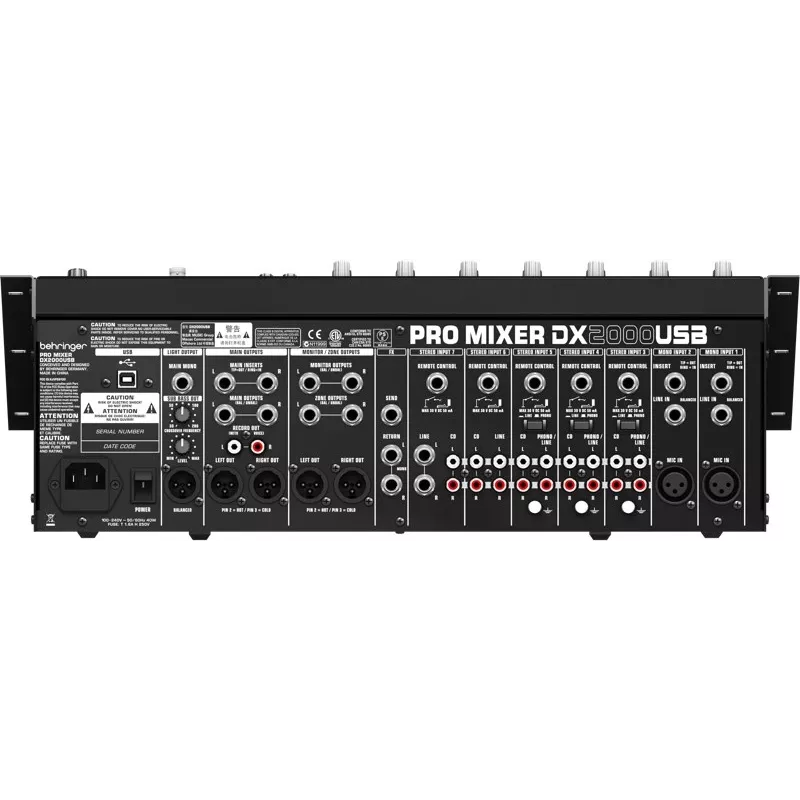 Audiomikseri Behringer DX2000USB 7 kanavaa