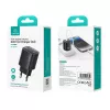 Laturi usams CC229 30W GaN USB-C ja USB LED kompakti matkalaturi