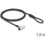 Kaapelilukko Navilock 20931 musta hopea 1,8 m 4,5 mm