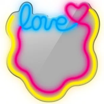 LED-neonpeilivalaisin MANTA MASNL131MT – ”LOVE”-muotoilu, integroitu LED-neonvalaistus