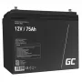 Sinetöity lyijy-happo UPS-akku Green Cell AGM25 12 V 75 Ah, VRLA, 75 Ah, 12 V, 21,3 kg