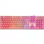 Deltaco GAM-021-RGB-P-DE - täysikokoinen (100%) - USB - kalvonäppäinkytkimet - QWERTZ - pinkki