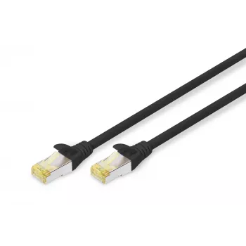 Digitus Professional - verkkokaapeli - RJ-45 (M) - RJ-45 (M) - 25 cm - SFTP - CAT 6a - halogeeniton, valettu - musta (DK-1644-A-0025/BL)