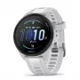Älykello GARMIN Forerunner 165 — GPS, AMOLED 1,2 inch, 4 GB, 5 ATM, 11 päivän akku, harmaa kotelo, valkoinen ranneke