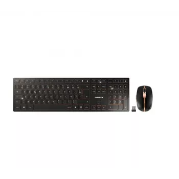 CHERRY DW 9100 ohut näppäimistö hiiri sisältyy yleismalli RF langaton + Bluetooth AZERTY ranska musta