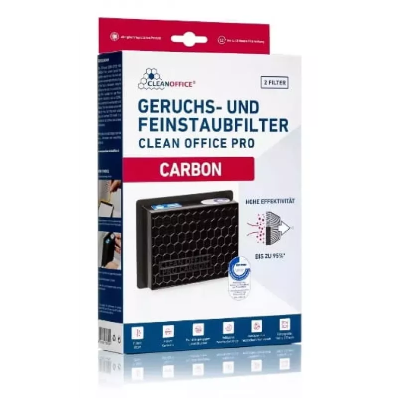 Pölysuodatin Cleanoffice Carbon 150 x 120 x 50 mm — 2 kpl