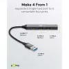 Goobay Slim 4-porttinen USB-keskitin, USB-A – USB-C™/USB-A, USB 3.2 (74458)