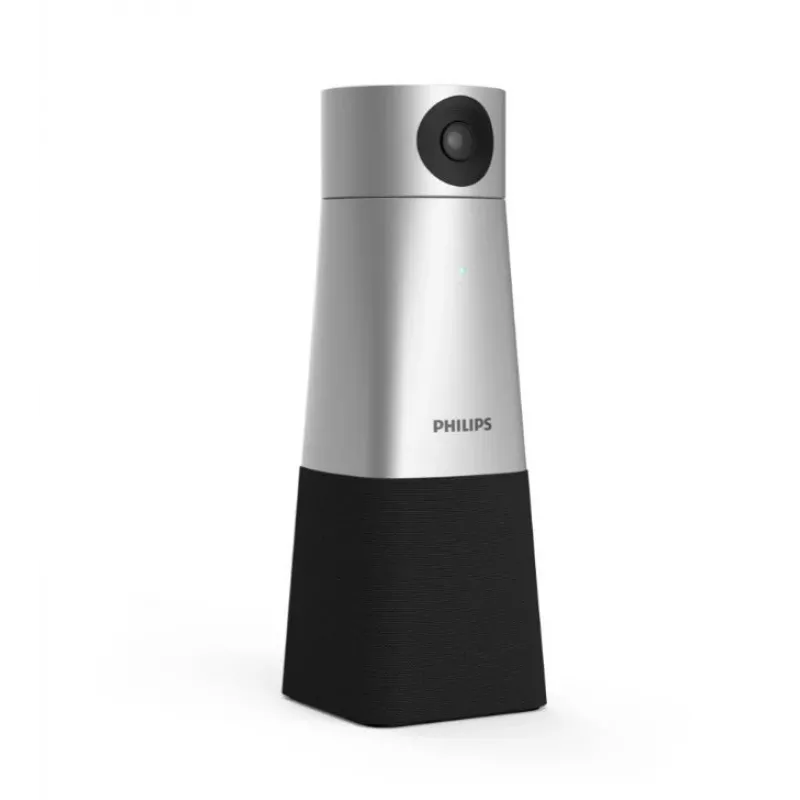 Philips PSE0550 SmartMeeting kannettava 4K-videoneuvottelukamera sisäänrakennetulla mikrofonilla, 30 kuvaa/s, USB, musta/hopea