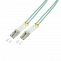 Logilink - verkkokaapeli - LC monimuoto (M) - LC monimuoto (M) - 50 m - kuitu - 50/125 µm - OM3 - halogeeniton - akvamariini (FP3LC50)
