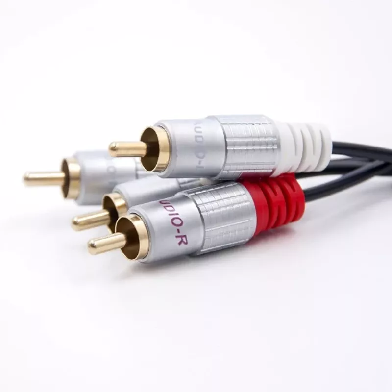Qoltec 52338 äänikaapeli, 2 x RCA-uros – 2 x RCA-uros, 3 m, musta