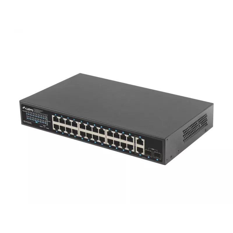 Hallitsematon LANBERG-kytkin RSGE-24P-2GE-2S-360 24 RJ-45 Ethernet-portilla