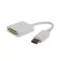 Videokaapelisovitin GEMBIRD DisplayPort - DVI 0,1 m, valkoinen