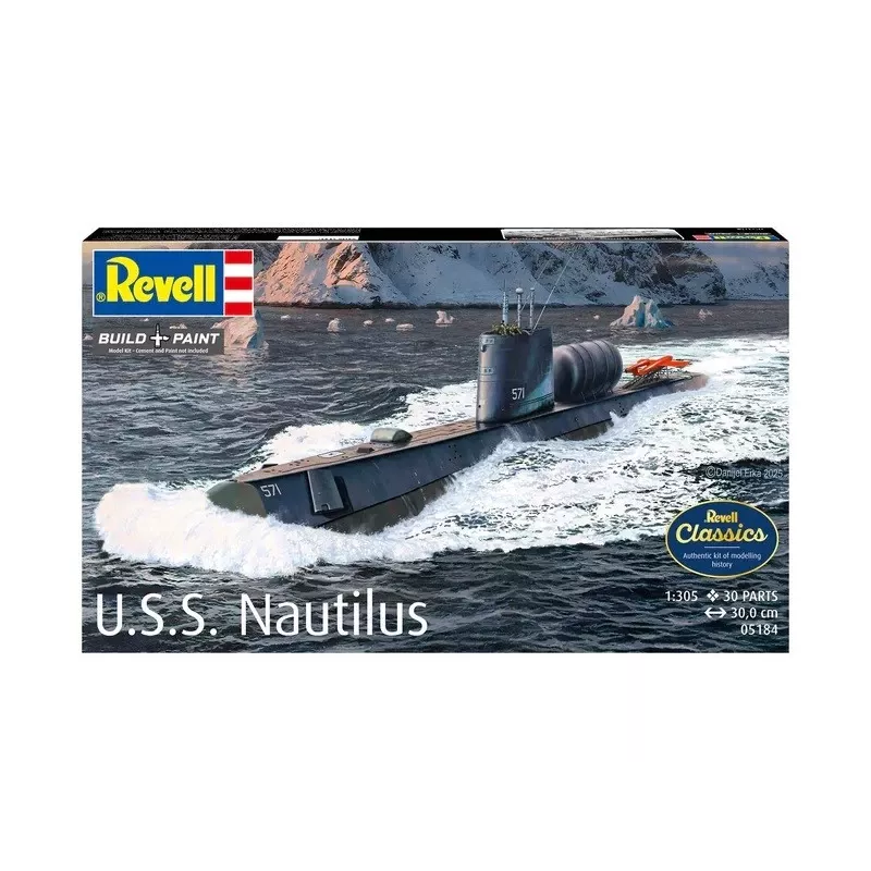 Muovimallilaiva REVELL U.S.S. Nautilus mittakaava 1:305, rakennussarja 05184