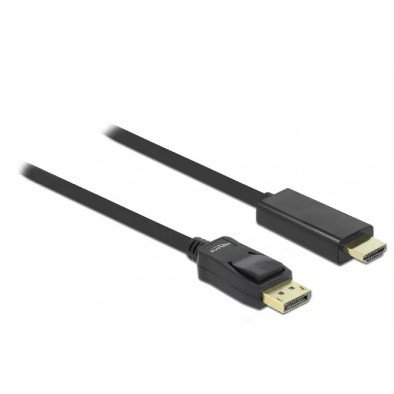 Delock kaapeli DisplayPort 1.1 uros > High Speed HDMI-A uros passiivinen 3 m musta (82435)