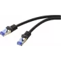 Renkforce RF-6830462 RJ45-verkkokaapeli, patchkaapeli CAT 6a S/FTP 2,00 m musta 1 kpl (RF-6830462)