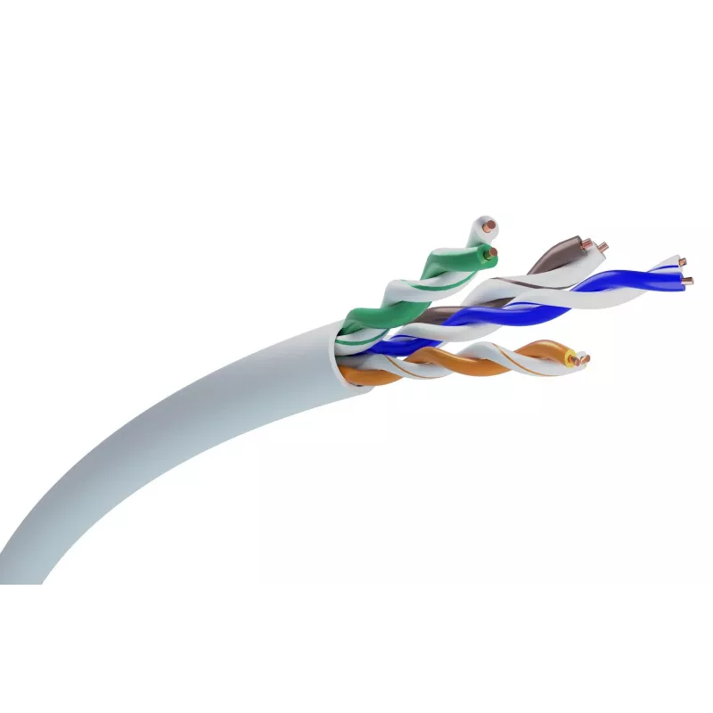 Verkkokaapeli Extralink Twisted pair CAT5E UTP (U/UTP) V2 100 m harmaa