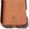 Mujjo Full Leather Case MagSafe -kotelo iPhone 17 ruskea
