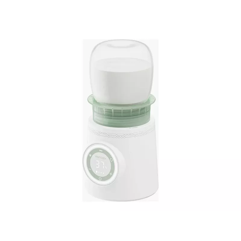 Pullonlämmitin Momcozy MW003-WH12BA-A — akku 80W, kosketusohjaus, vihreä/läpinäkyvä/valkoinen