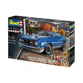 Muovinen pienoismalliauto REVELL Ford Mustang Boss 351 rakennussarja mittakaavassa 1:25