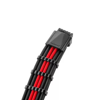CableMod PRO ModMesh 12VHPWR 3x PCIe -kaapeliin - 45 cm, musta/punainen