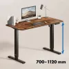 Ergo Office sähköisesti korkeussäädettävä työpöytä, enintään korkeus 1160 mm, enintään - 80 kg, ilman istuma-seisoma-pöytätasoa, musta, ER-400 B