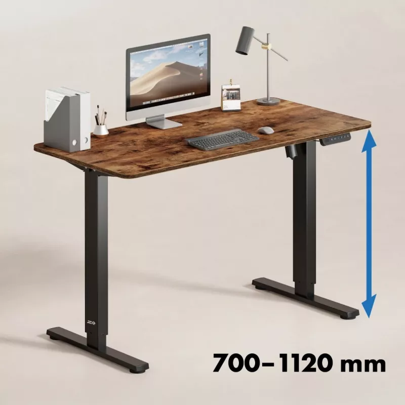 Ergo Office sähköisesti korkeussäädettävä työpöytä, enintään korkeus 1160 mm, enintään - 80 kg, ilman istuma-seisoma-pöytätasoa, musta, ER-400 B