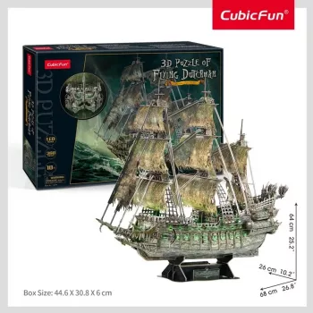 3D LED -palapeli Flying Dutchman malli L526H, No name — koottu valaistu pienoismalli