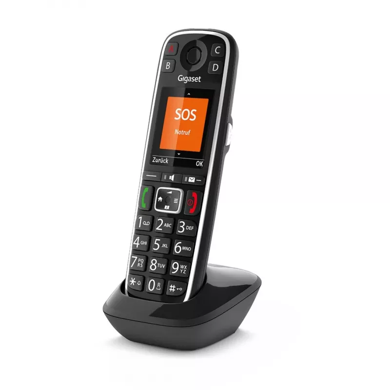 Gigaset E720HX analoginen/DECT-puhelin numeronäytöllä musta