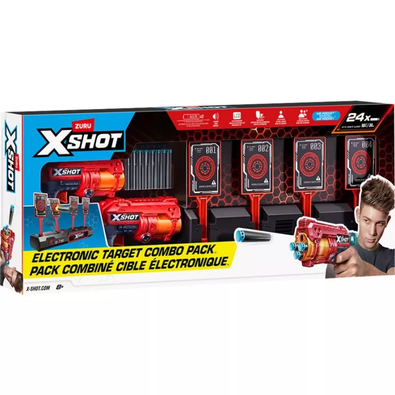 XSHOT interaktiivinen maalitaulu & Fury 4 2 kpl:n pakkaus, tikkupyssy