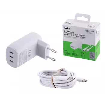Belkin BoostCharge kannettava tietokone, älypuhelin, Universal valkoinen AC-pikalaturi sisäkäyttöön