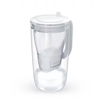 Vesikannu suodattimella BRITA Glass+1 Maxtra Pro harmaa, 2,4 L kokonaistilavuus / 1,5 L suodatettu, Maxtra Pro PP -suodatin