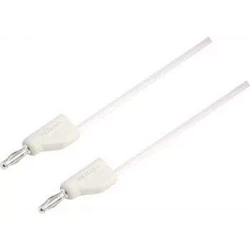 VOLTCRAFT mittausjohto [pistoke 4 mm - pistoke 4 mm] 0,5 m valkoinen MSB-300 (MSB-300-0.5-WS)