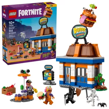 LEGO rakennuslelu LEGO FORTNITE 77076 Durrr Burger -ravintola leikkisetti — 546 osaa, 4 minifiguuria, 270×180×90 mm