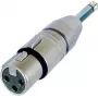 Neutrik - audioadapteri - XLR3 naaras - monoliitin uros