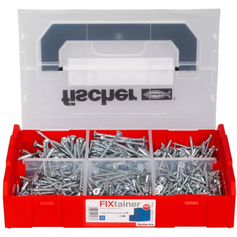 fischer FixTainer PowerFast II TX TG 562272 lastulevyruuvivalikoima teräs sähkösinkitty (562272)