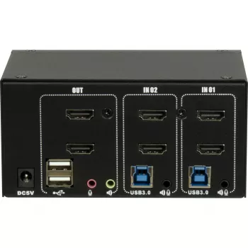 KVM-kytkin Inter-Tech IPC AS-22HUS 2 porttia USB