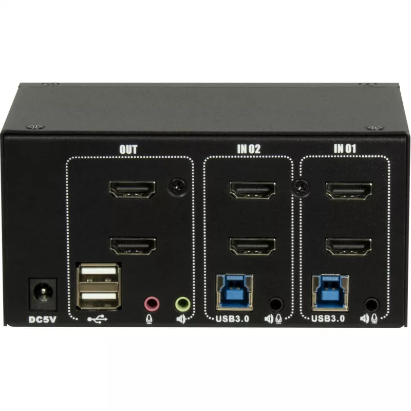 KVM-kytkin Inter-Tech IPC AS-22HUS 2 porttia USB