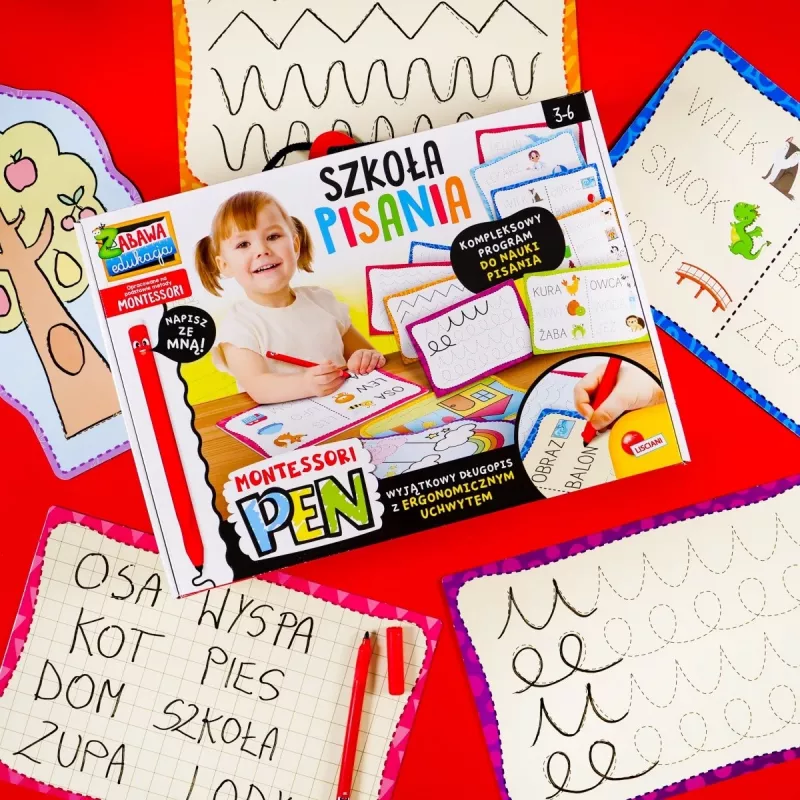 Montessori-kynä kirjoituskoulun oppimissetti 18 taululla
