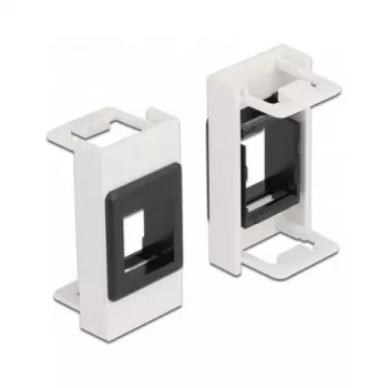 Keystone-pidike DeLOCK Easy 45 -moduulit 22,5 x 45 mm valkoinen musta