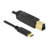 USB-kaapeli DeLOCK 83675 USB 3.2 Gen 2 1 m USB C USB B musta