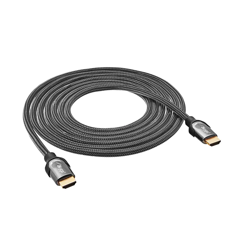 Akyga AK-HD-30S HDMI 2.1 -kaapeli, 48 Gbit/s, 8K 60 Hz / 4K 120 Hz, punottu, 3 m, musta
