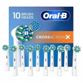 Varaosaharjaspäät Oral-B Pro CrossAction, 10 kpl:n pakkaus, valkoinen