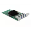 DeLOCK PCI Express x4 -kortti 4 x ulkoinen USB 3.0 Quad Channel - Low Profile -muototekijä