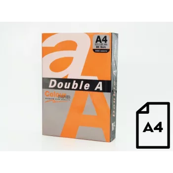 Värillinen paperi Double A, 80 g, A4, 500 arkkia, safran