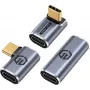 GreyGear G-AD-40G-3 USB-C-sovitin — 40 Gbit/s, alumiini, 3 kpl:n pakkaus
