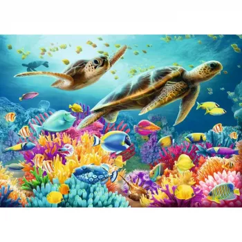 Ravensburger palapeli sininen vedenalainen maailma 1000 palaa, nuoret/aikuiset, vakiokoko
